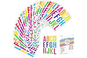 LHDIROP 318 Pieces 24 Sheets Large Letter Stickers Big Font Alphabet Letter Number Stickers 2 Inch Vinyl Self-Adhesive Sticker Letters Number Kit Mailbox Stickers for Mailbox Sign Presentation