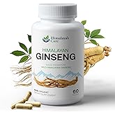 Panax Ginseng Supplement 1000mg - 60 Vegan Capsules - Korean Red Ginseng Extract Root Powder Pills for Men and Women - for Natural Energy, Focus, Immune Support, Vitality & Stamina