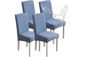 YUEANG Waterproof Dining Chair Covers, Chair Covers for Dining Room, Stretch Chair Covers Parsons Chair Slipcover, Removable, Washable for Dining Room Kitchen Chair Protector Cover