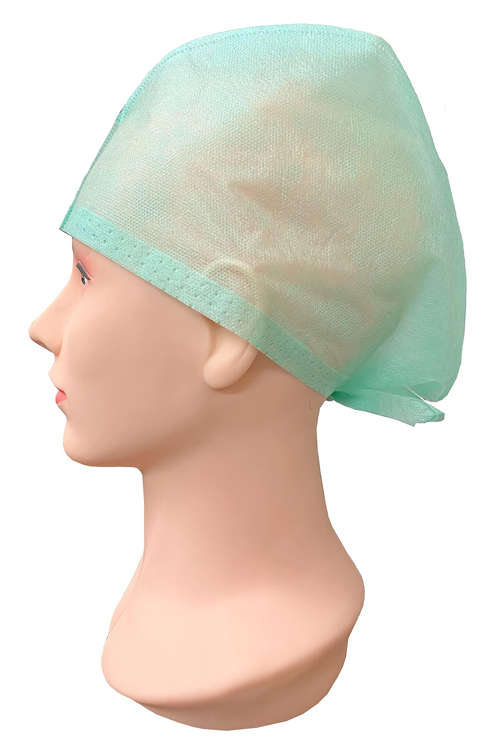 100x Premium Disposable Theatre Hat with Ties - Tie Backs Surgical Cap - Non Woven Covers, Fluid Resistant Hair Nets