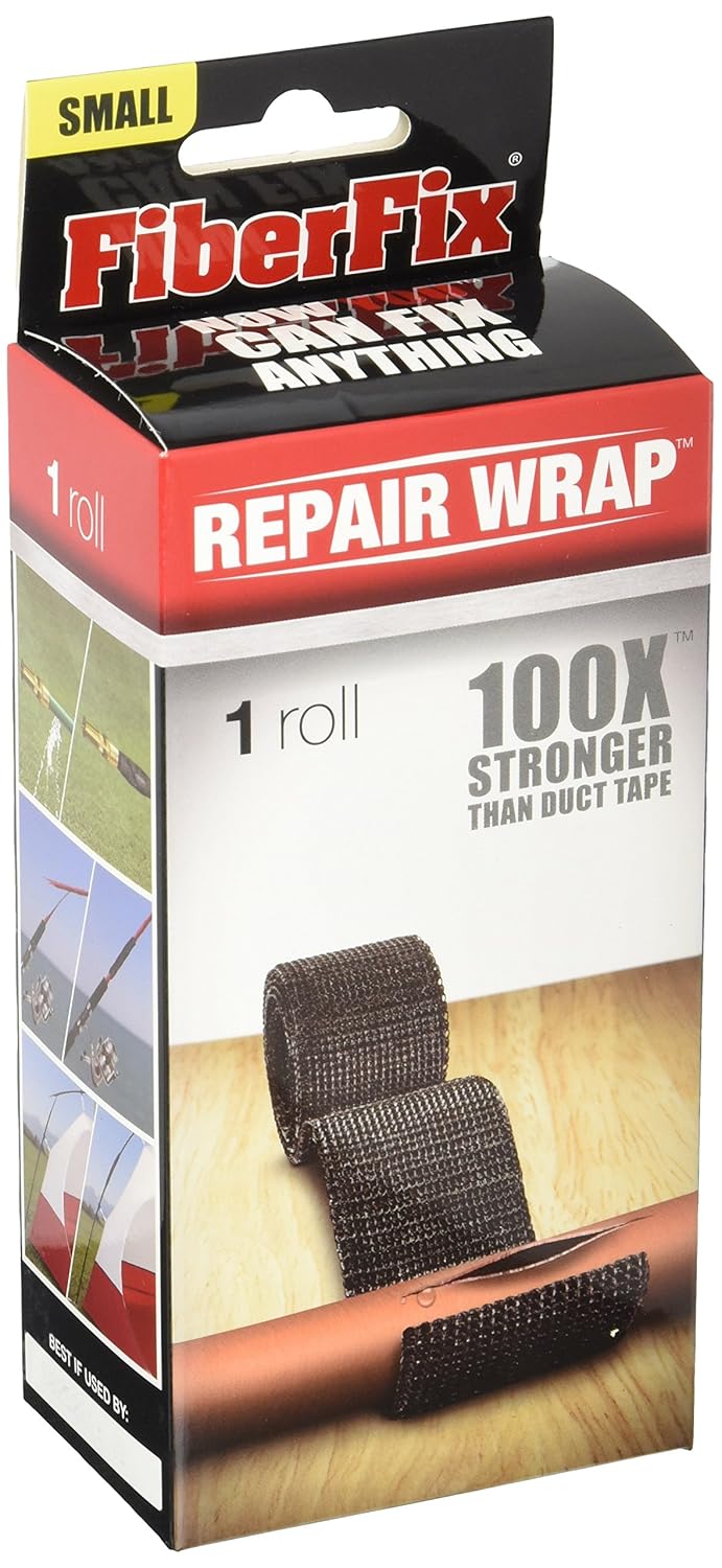 FiberFix 8.57101E+11 Not Not Available 1" Wrap-Permanent Waterproof Repair 100X Stronger Than Duct Tape, 1", Black