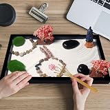 SHASHAYA Zen Garden Kit 28x20 cm Large with 6 Bamboo Tools & Accessories view 9