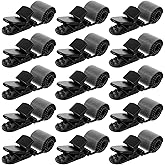 Lusofie 15 Pcs Garden Flag Clips Anti Wind Holder Clips Garden Flag Weights Secure Flagpole Small Flag-Pole Clip for Small Yard Flags to Keep Lawn Flags(Black)