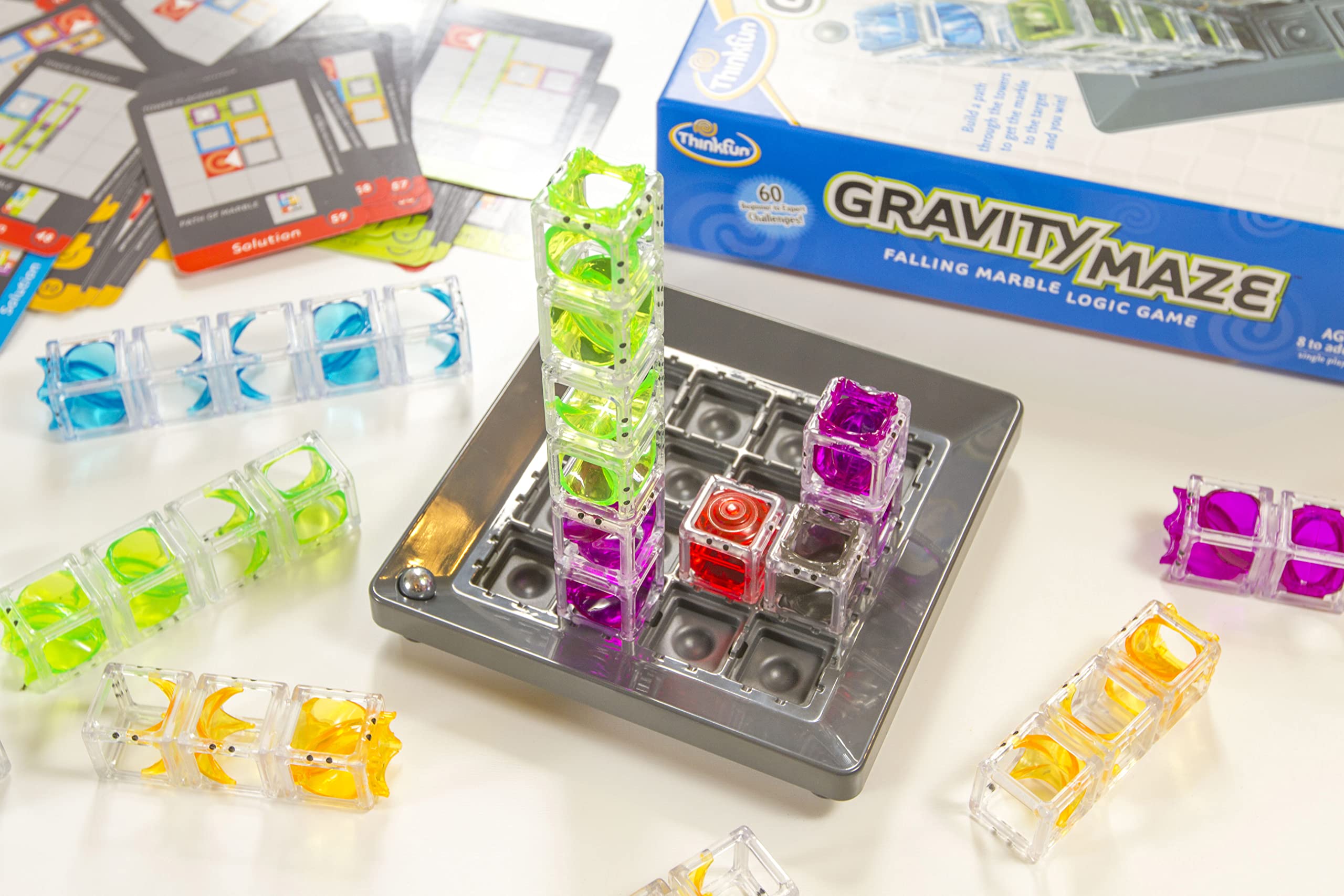 ThinkFun Gravity Maze Falling Marble Challenge Logic Brain Game and STEM Toys for Boys and Girls Age 8 Years Up for Kids and Adults