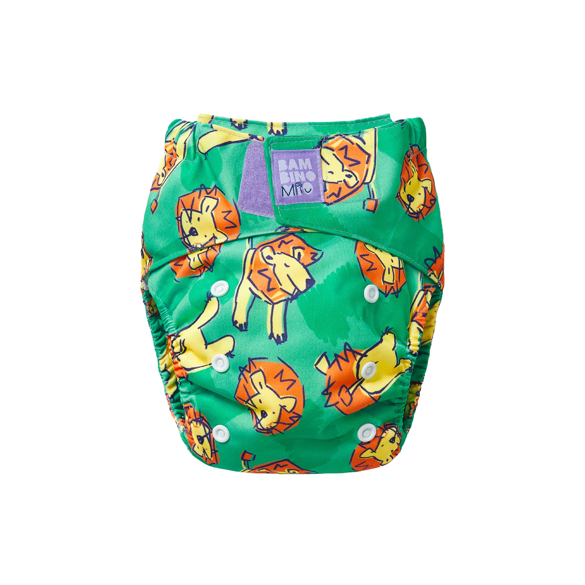 Bambino Mio, Revolutionary Reusable Nappy - Sustainable, Washable, Chemical-Free Eco Nappy from Newborn to Toddler (Roar)