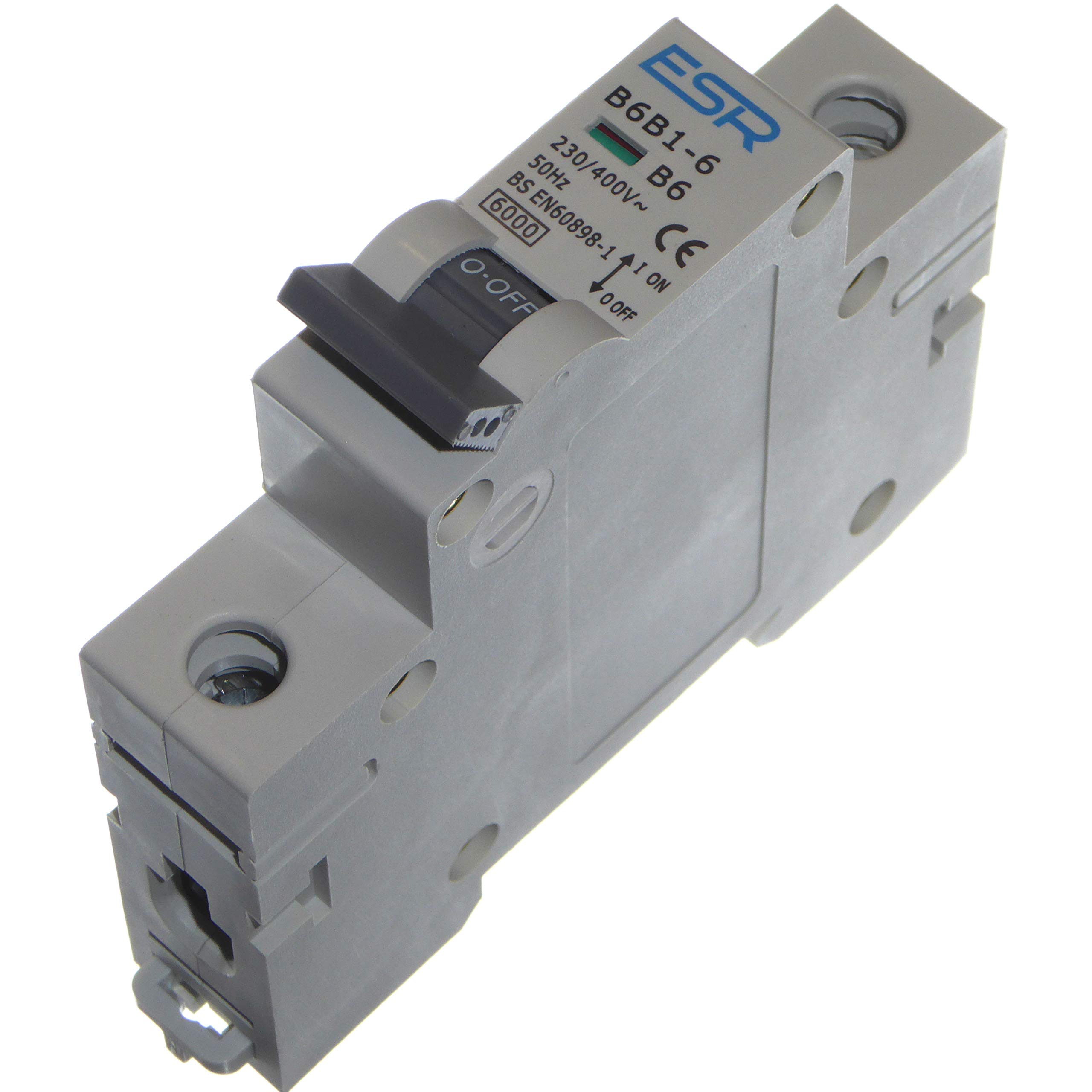 Circuit Breaker MCB Single Pole Type B (All Amps 6A 10A 16A 25A 32A 40A 50A 63A) (6 A)