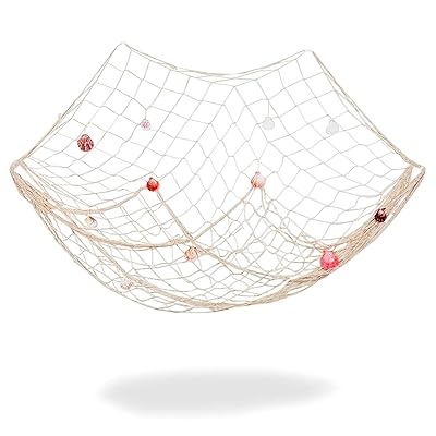 Fishing Net with Sea Shells for DIY Nautical Wall Guadeloupe | Ubuy