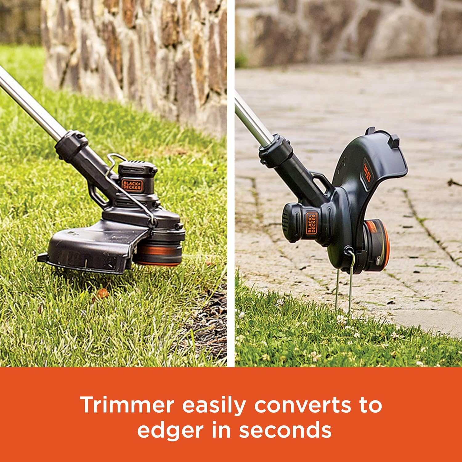 BLACK+DECKER 40V Max Cordless Sweeper & String Trimmer Combo Kit (LCC340C) : Garden & Outdoor