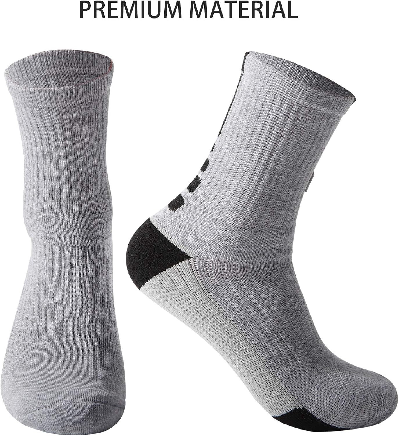 Basketball Socks Mens Athletic Compression Crew Ankle Socks For