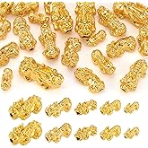 PandaHall 20pcs Real 24K Gold Plated Alloy Pixiu Spacer Beads Chinese Dragon Good Luck Charms Beads for Pi Yao Attract Wealth Money Feng Shui Bracelet Men Women Jewelry