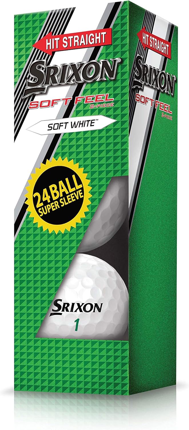 Srixon Soft Feel Supersleeve Golf BallWhite24pk, Golf Balls Amazon