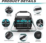 DURATECH Heavy Duty 900D Open Tote Tool Bag Electrician Plumber Shoulder Strap view 3