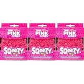 Stardrops The Pink Stuff Miracle SQeeZY Dual Scrubber Sponge, 3 Pack | Dual-Sided Sponge and Scrubber Design Helps Tackle Stains and Absorb Messes