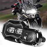 AUDEXEN LED Headlight Assembly with Angel Eyes DRL High/Low Beam Compatible with BMW F800GS F800GS Adventure F700GS F650GS