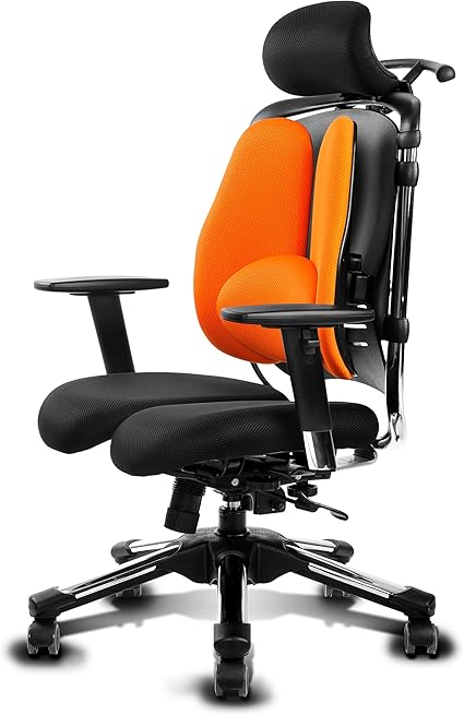 Amazon Hara Chair ハラチェアー ニーチェlb V7 分離型座面による圧力分散 腰の前彎曲誘導 並行輸入品 メッシュ オレンジ デスクチェア 文房具 オフィス用品