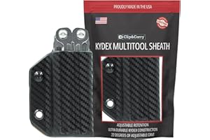Clip & Carry Kydex Multitool Sheath for Leatherman Wingman/Sidekick/Rebar/Rev - Made in USA (Multi-Tool not Included) EDC Mul