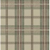 NextWall Harry &amp; Grace Herringbone Plaid Premium Matte Non-Woven Peel and Stick Wallpaper (Clay &amp; Sage)