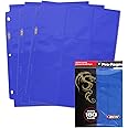 BCW Double-Sided 9-Pocket Pages Holder - 10 Blue Pages | Trading Card Binder Sheets | Secure Side Loading | Ideal Card Storage and Display Solution