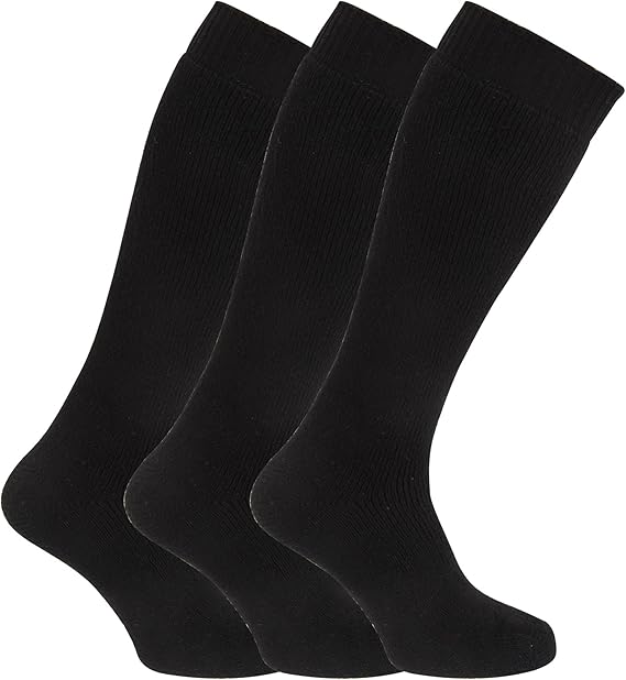 Amazon メンズ あったかサーマル ウールブレンド 長靴 ブーツ用 ロングソックス 靴下セット 3足組 冬 男性用 24 5 29 5cm ブラック ビジネスソックス 通販
