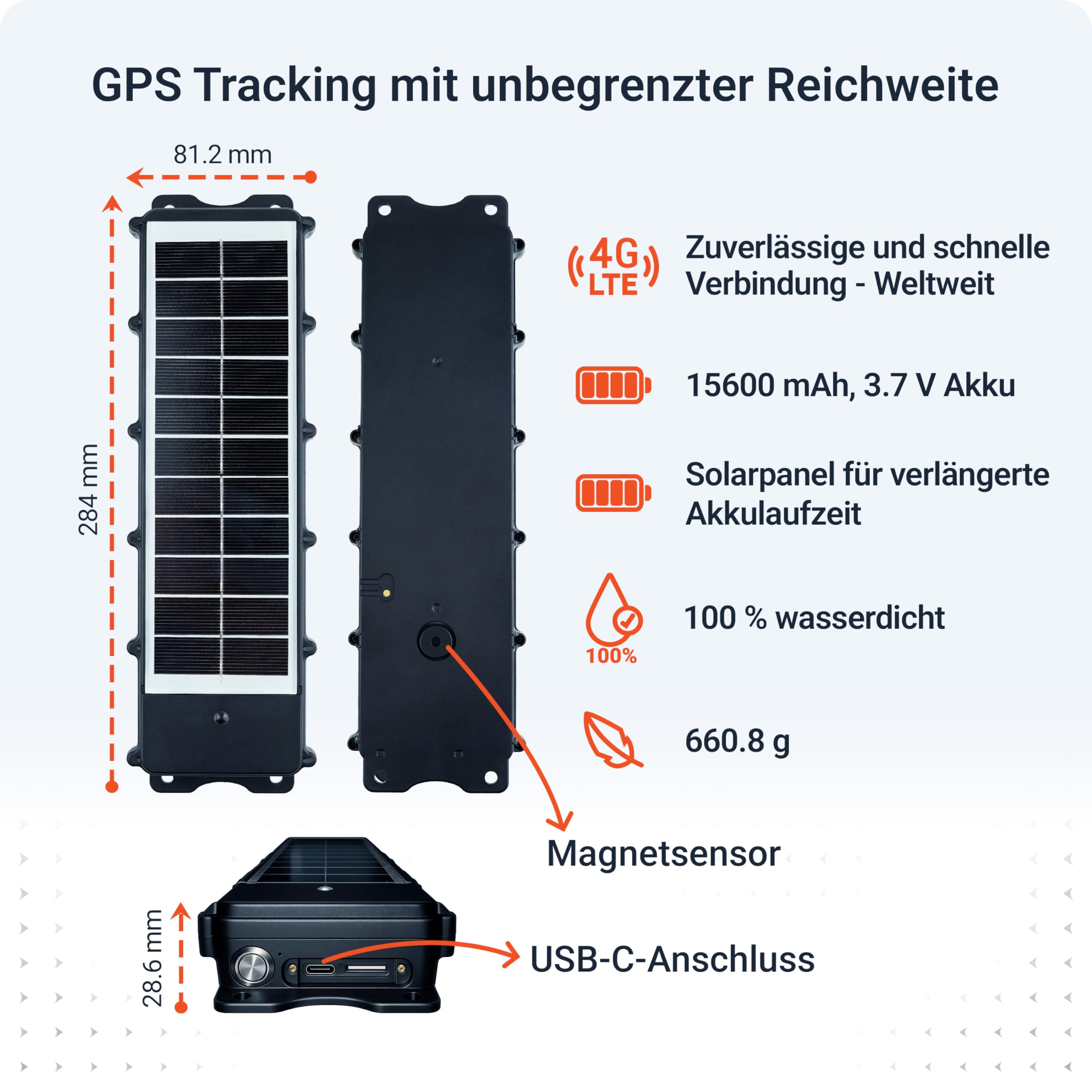 SOLAR Finder 4G GPS-Tracker mit 3 Monate Premium ABO, Echtzeitortung 7