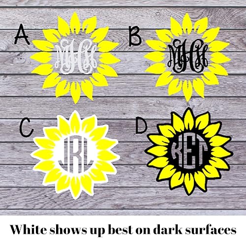 Download Amazon Com Sunflower Monogram Car Decal Sunflower Monogram Sticker Monogram For Laptop Monogram For Tumbler Custom Initial Monogram Handmade