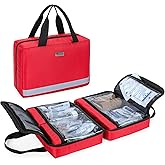 Trunab Small First Aid Kit Bag Empty Portable Emergency Kits Trauma Bag, Ideal for Car, Home, Camping and Hiking, Red Bag Onl