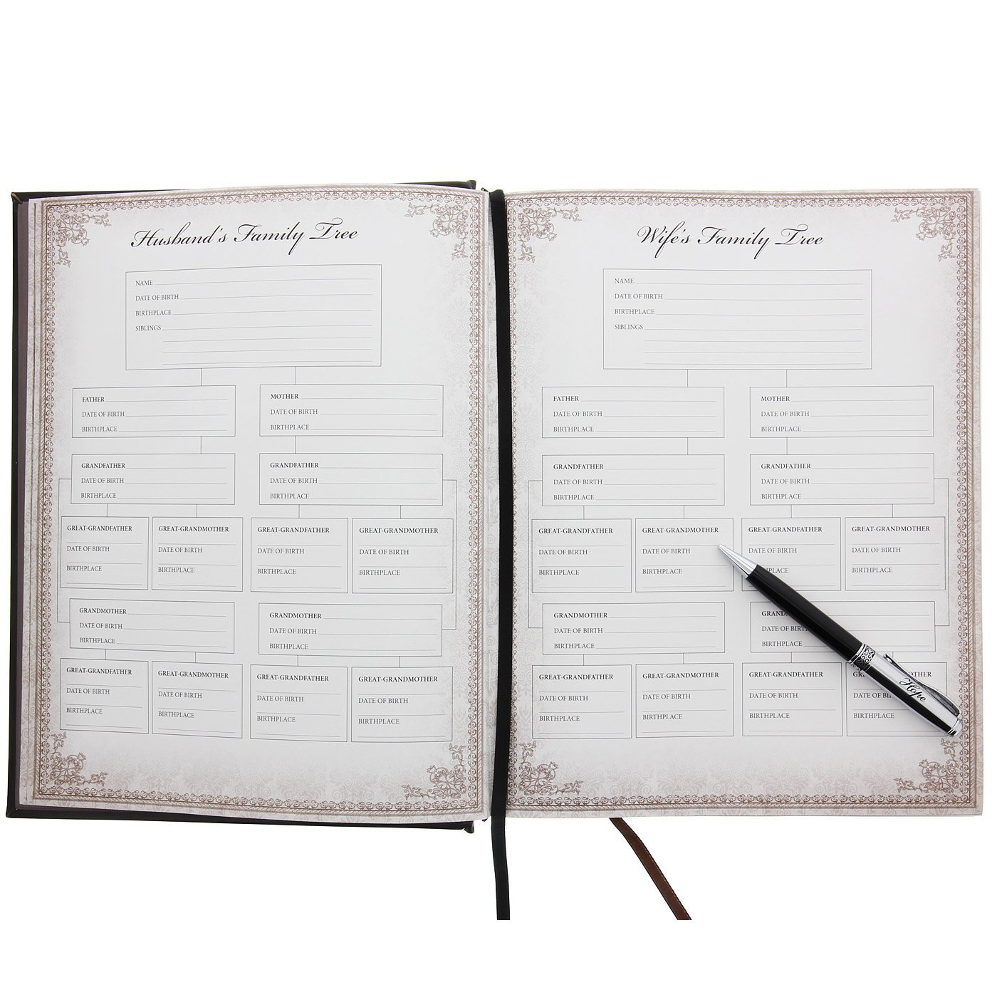 KJV Holy Bible, Classically Illustrated Heirloom Family Bible, Faux Leather Hardcover - Ribbon Markers, King James Version, Dark Brown/Gold (KJV Family Editions)