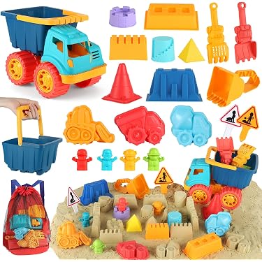 Lot De 8 Jouets De Sable En Silicone – Ensemble Animaux De Plage (Seau, Pelle, Moules), Sac De Rangement Inclus – Jaune, Cadeau Été Enfant Dès 3 Ans