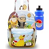 Disney Up Backpack Set - Bundle of 17.5" School Bag Plus Water Bottle | Disney Up School Backpack for Boys and Girls, Kids, Teens, Adults