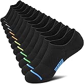 PAPLUS No Show Socks Men 6 Pairs, Non Slip Cushioned Athletic Low Cut Socks with Arch Support