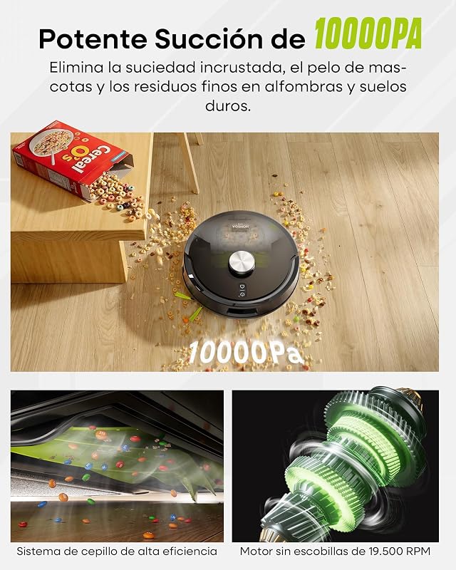 Robot Aspirador y Fregasuelos 3 en 1 10,000PA