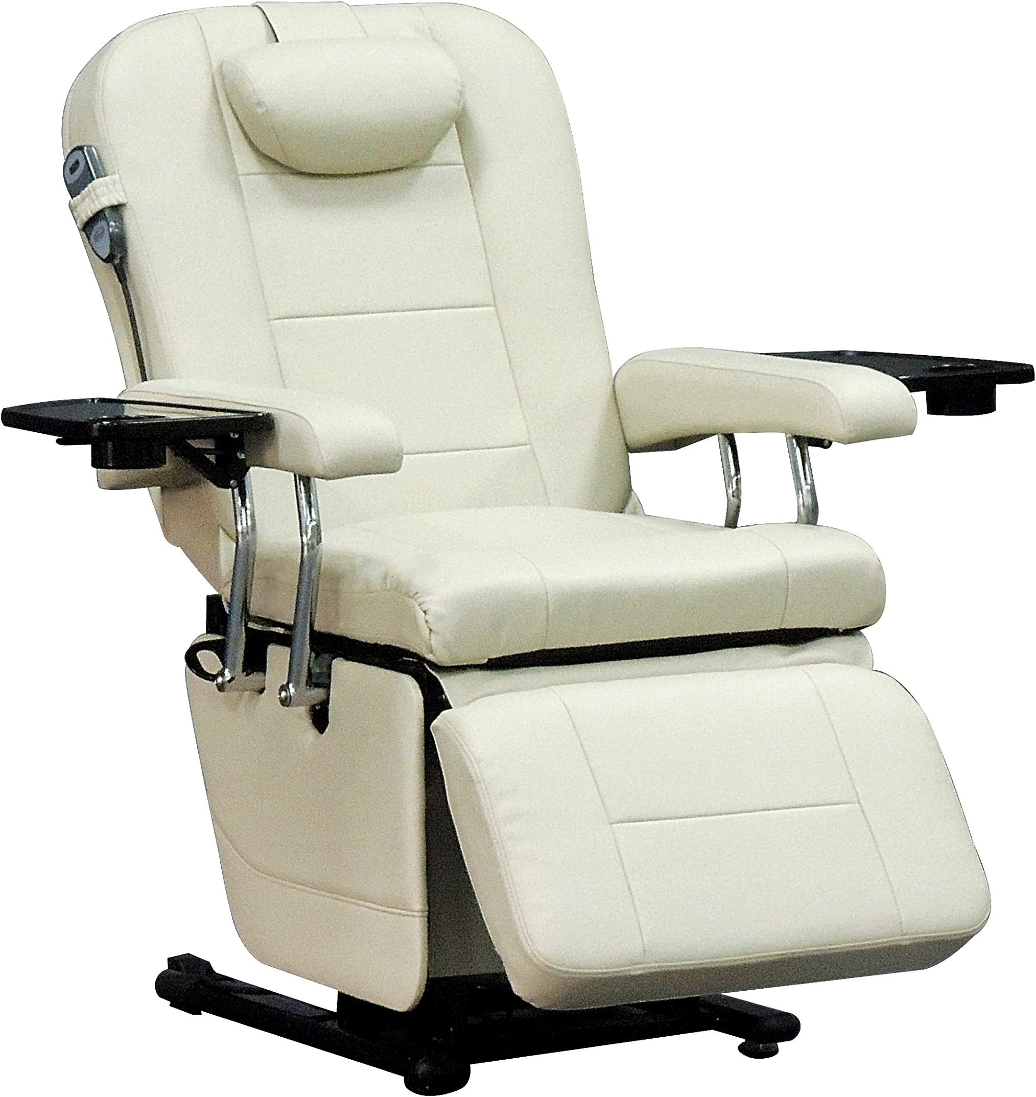 Aubree Electronic Cosmetic Chair with Stool, Multi-Functional Beauty Chair with Recline Backrest, Matching Technician Stool, Beige