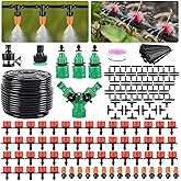 Drip Irrigation System,164FT Garden Drip Irrigation Kit 1/4" Blank Tubing Drip Kit DIY Automatic Irrigation Equipment Set for