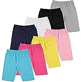 Pink Angel 8-Pack Girls Bike Shorts – Breathable Cotton Spandex for Comfort All Day – Perfect for School, Play & Layering