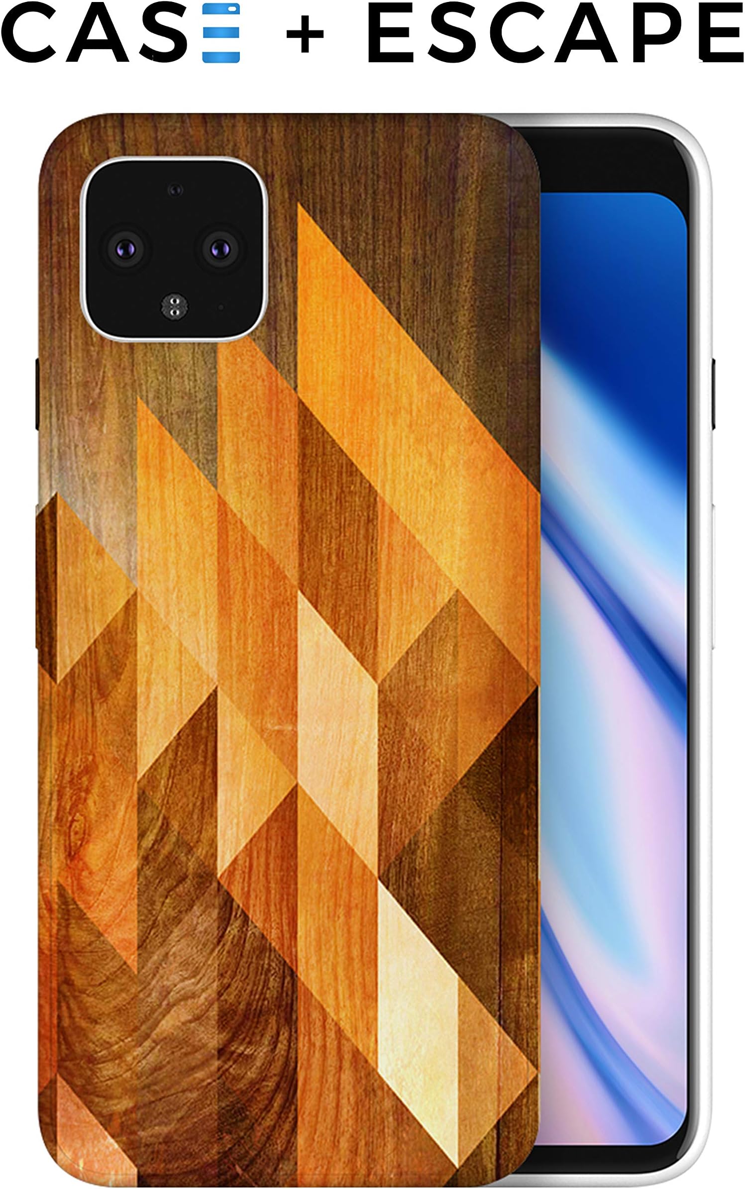 Google Pixel 4 Phone Case - Case Escape - Nature Inspired - Wood Design - Impact Resistant - Matte Shell - Phone Case