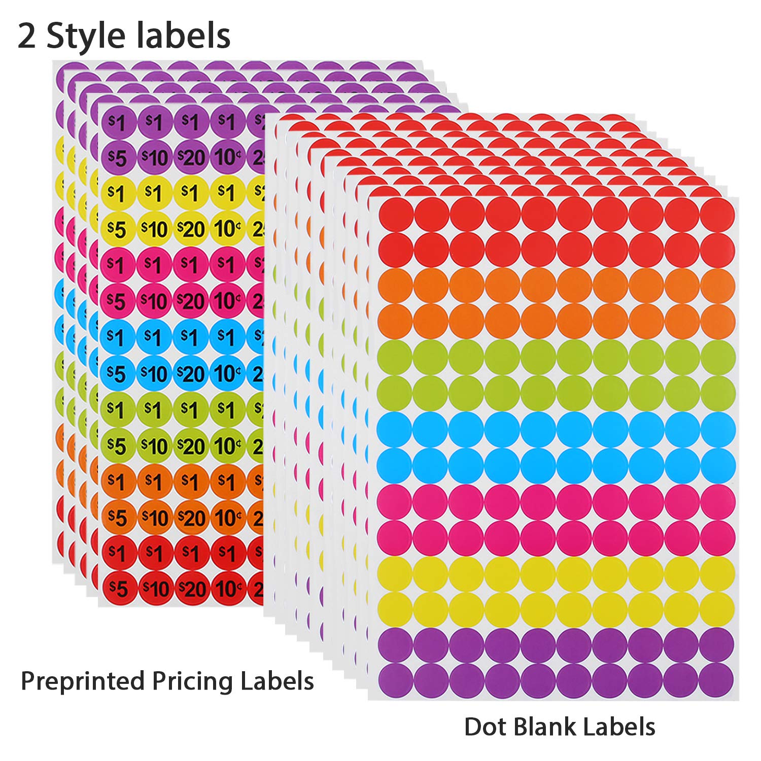 pre printed price stickers