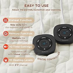 Bedsure Electric Blanket King Size - Dual Control