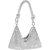 Rhinestone Purse Sparkly Evening bag Silver Clutch Purses for Women Evening, Cross Body Handbags for Party Prom Club Wedding