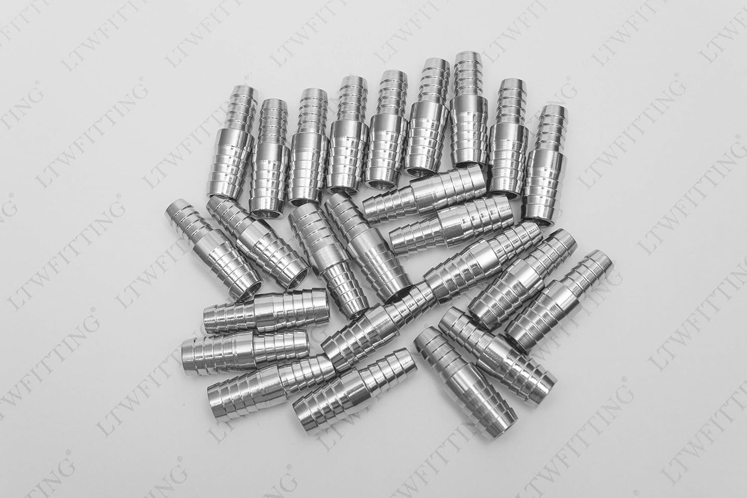 LTWFITTING Bar Production Stainless Steel 316 Barb Splicer Mender 1/2" Hose ID x 3/8" (10mm) Hose ID Fitting Air Water Fuel Boat (Pack of 25) - Image 3