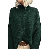PRETTYGARDEN Womens Mock Neck Oversized Sweaters 2026 Long Sleeve Pullover Fall Sweater Knit Jumper Tops Winter Clothing