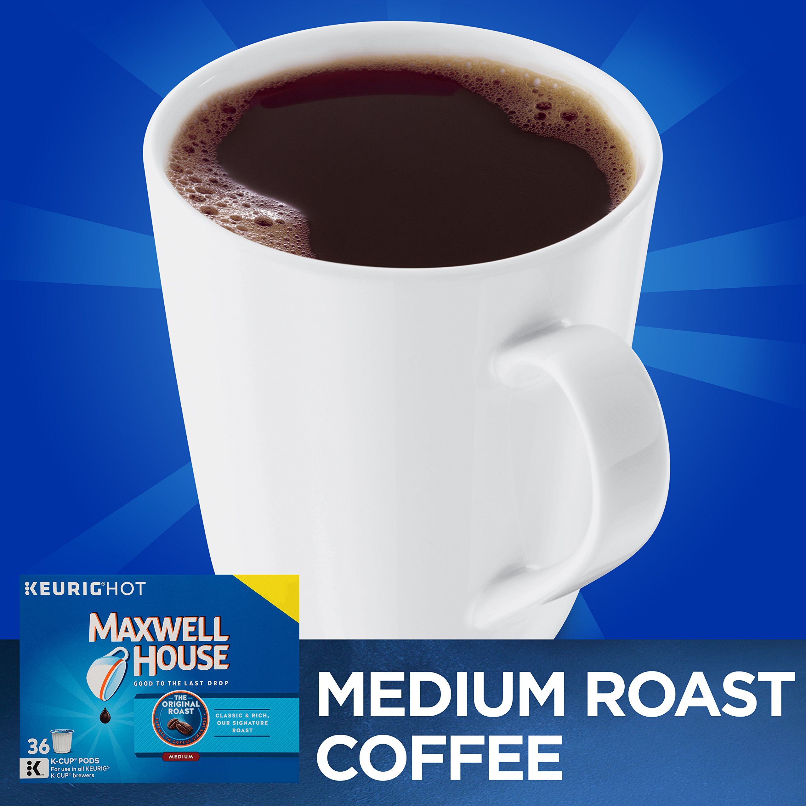 Maxwell House, Original Roast Coffee, KCup Pods, 36 Count 43000068779