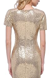 Sparkle Dark Navy Sequins Bridesmaid Dresses Cowl