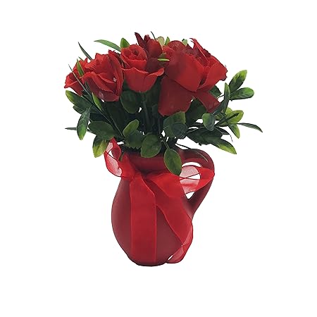 Chosentech Artificielle Fleurs Avec Réceptacle En Céramique
