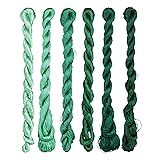 MINGGUXIUYI Natural Silk Thread – 6 Green