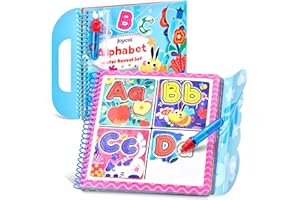 JoyCat Water Reveal Livre de coloriage pour tout-petits de 3 à 5 ans, réutilisable, 14 pages d'activités avec stylo à eau pou