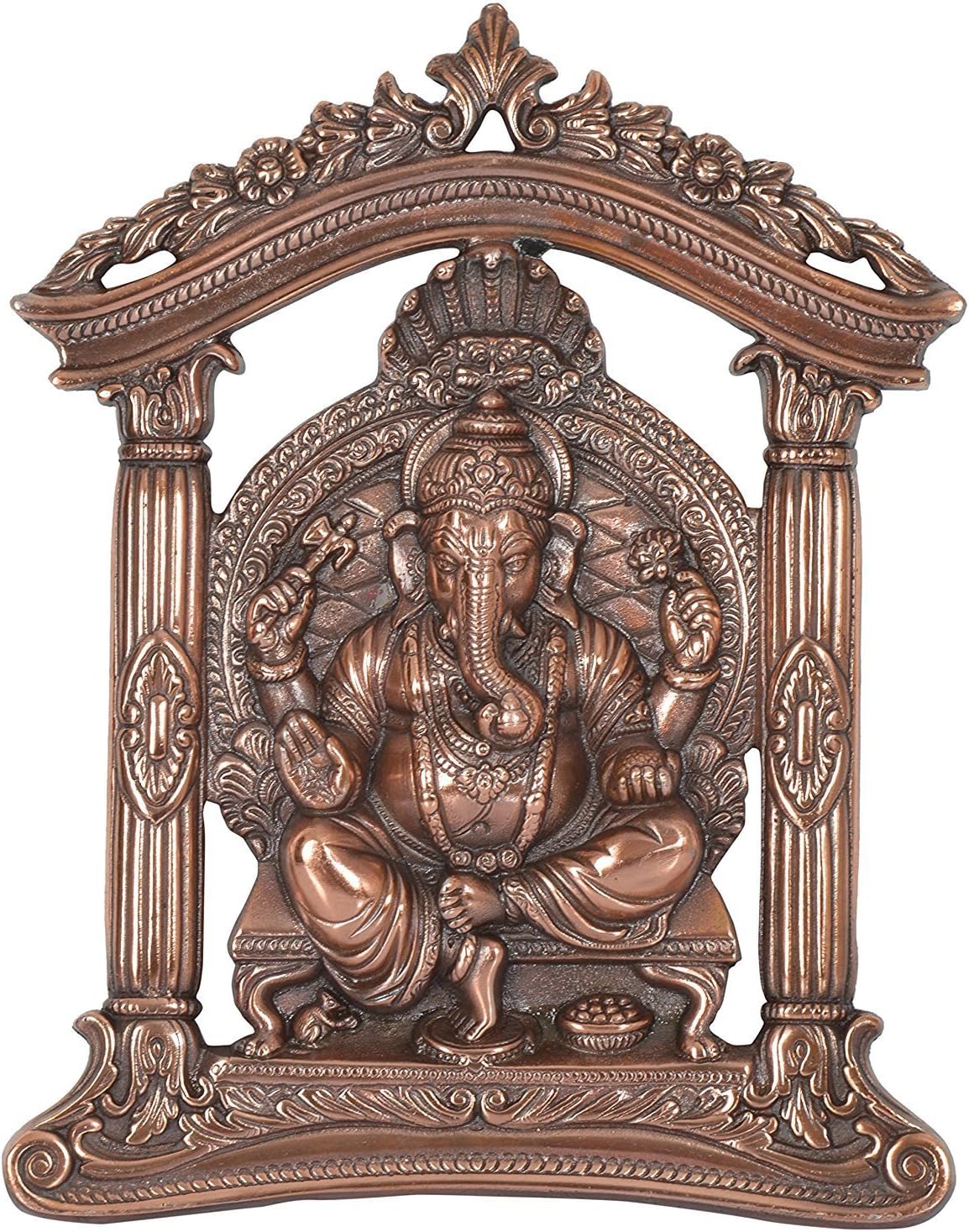 RAJKRUTI Ganesha Statue/Ganesha Idols/Indian HANDICRAFTS/Wall HANGINGS/Wall Decors/Decorative Show Pieces/Handmade Items/Wall Decoration/SHOWPIECE Living Room/Office / Indian GOD