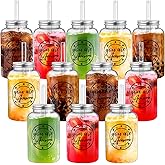 Teenyyou 12 Pcs Employee Appreciation Gifts 18 oz Plastic Cup with Airtight Lids and Straws Thank You Favors for Coworkers Teacher Staff(Excellent Theme)