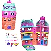 Polly Pocket Micro Dolls & Large Gelato House Playset, Ice Cream Bear Theme with 25+ Accessories Including Furniture, Food, a