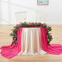 MaiMaiSuan 60" Wide Hot Pink Chiffon Fabric by The