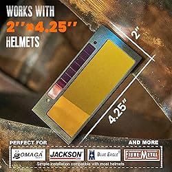 Gold Shade 13 2x4 1/4 Auto Darkening Welding